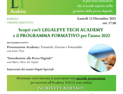 Presentazione LegalEYE Tech Academy